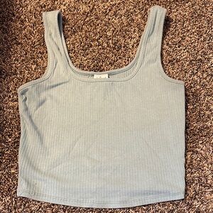 Women's Ribbed Tank Top - Light Blue
